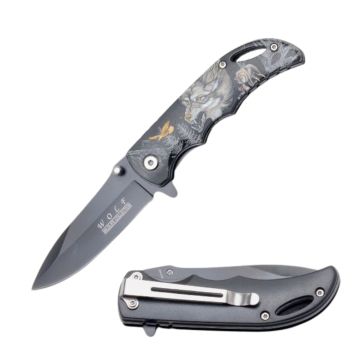 Snake Eye Tactical Wild Life Spring Assist Folding Knife SE-1302WF